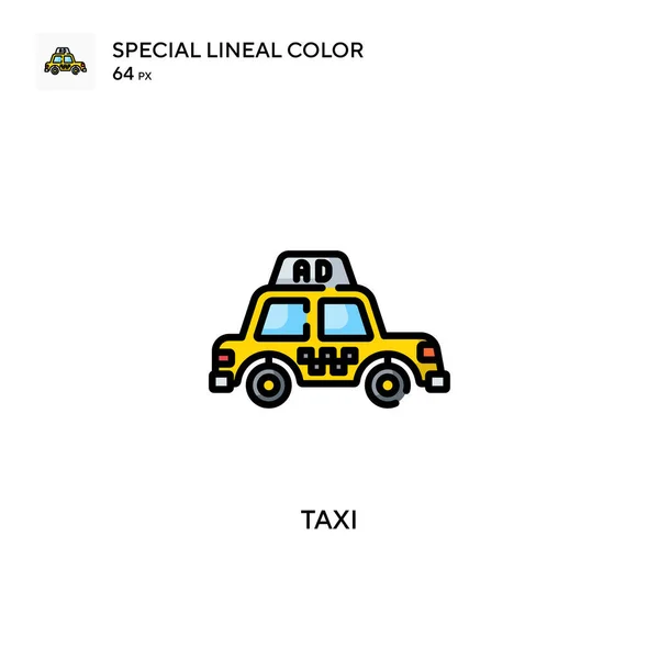 Taxi Special Linjal Färg Ikon Illustration Symbol Design Mall För — Stock vektor
