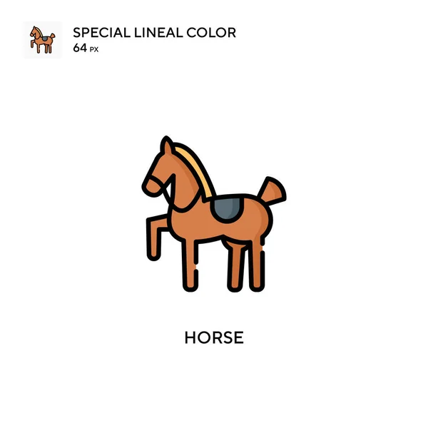 Pferd Spezielle Lineare Farbsymbole Illustration Symbol Design Vorlage Für Web — Stockvektor