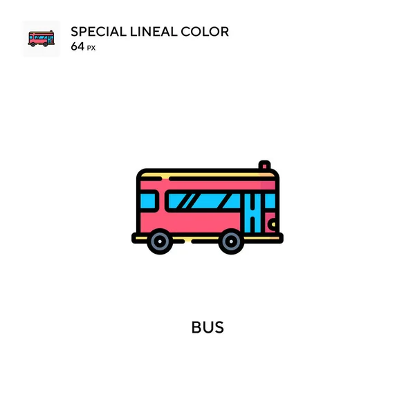 Ikona Speciální Lineární Barvy Sběrnice Šablona Návrhu Symbolu Ilustrace Pro — Stockový vektor