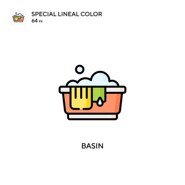 Basin Special Lineal Color Icon Illustration Symbol Design Template Web — Stock Vector