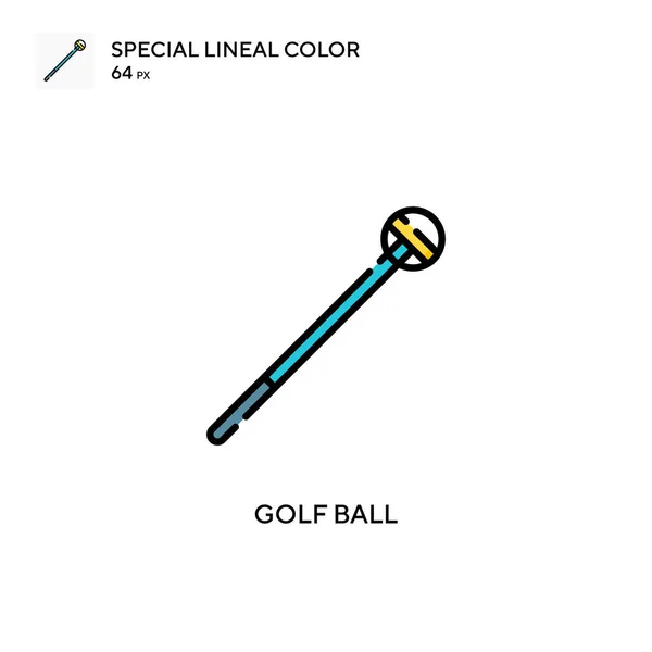 Golfbal Speciale Lineal Kleur Pictogram Illustratie Symbool Ontwerp Sjabloon Voor — Stockvector