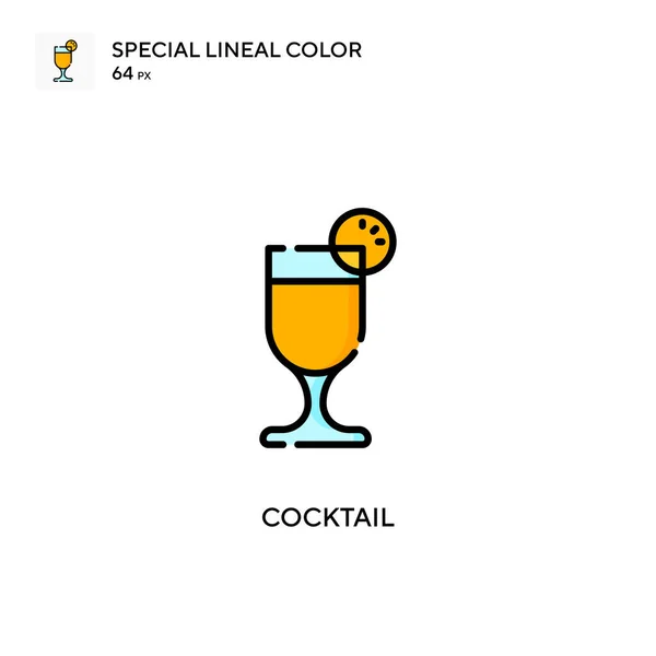 Cocktail Spezielles Lineares Farbsymbol Illustration Symbol Design Vorlage Für Web — Stockvektor