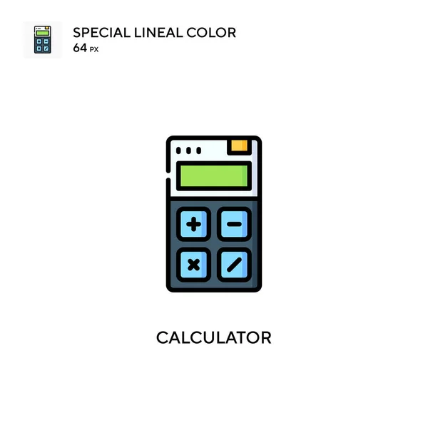 Calculator Speciale Lijnkleur Pictogram Illustratie Symbool Ontwerp Sjabloon Voor Web — Stockvector