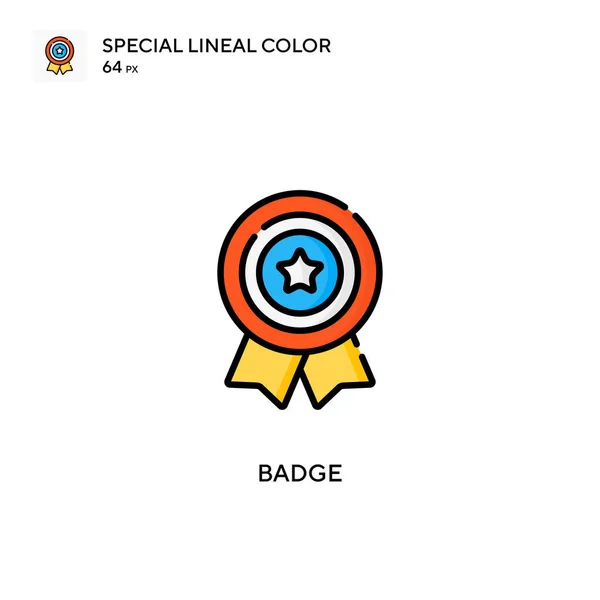 Badge Icône Spéciale Couleur Linéaire Modèle Conception Symbole Illustration Pour — Image vectorielle