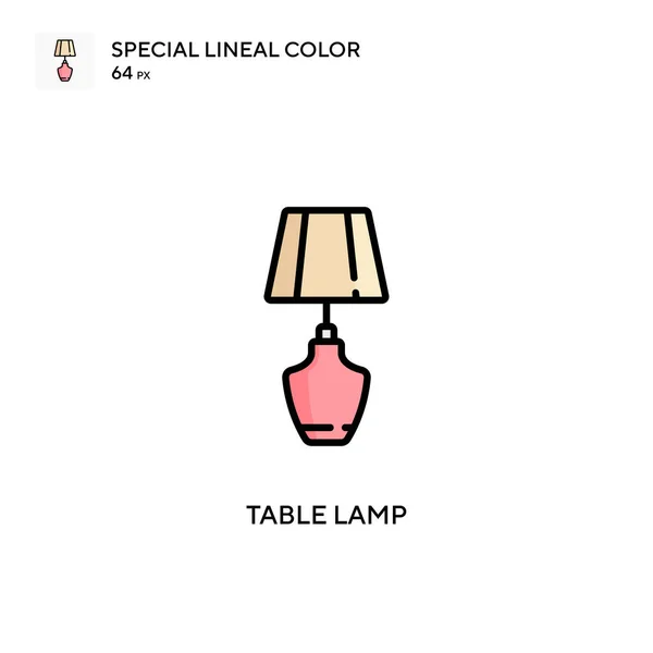 Lampa Stołowa Specjalna Liniowa Ikona Koloru Wzór Symbolu Ilustracji Dla — Wektor stockowy