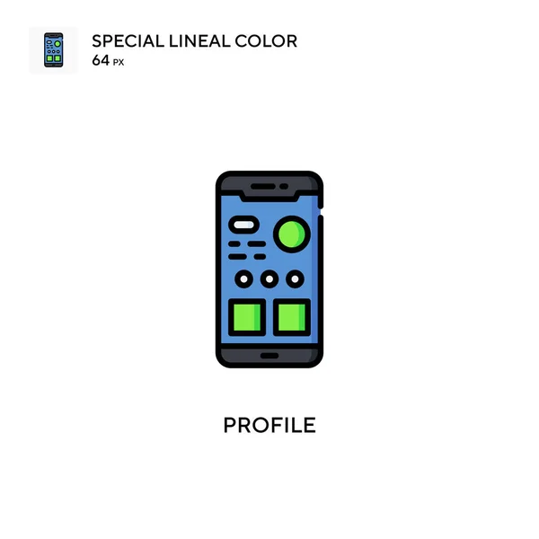 Профиль Special Lineal Color Icon Шаблон Оформления Символов Иллюстрации Веб — стоковый вектор