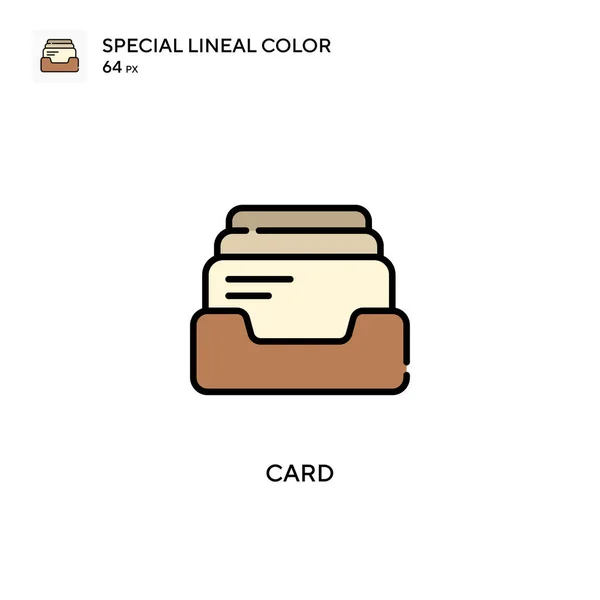 Kártya Különleges Lineáris Szín Ikon Illusztráció Szimbólum Design Sablon Web — Stock Vector