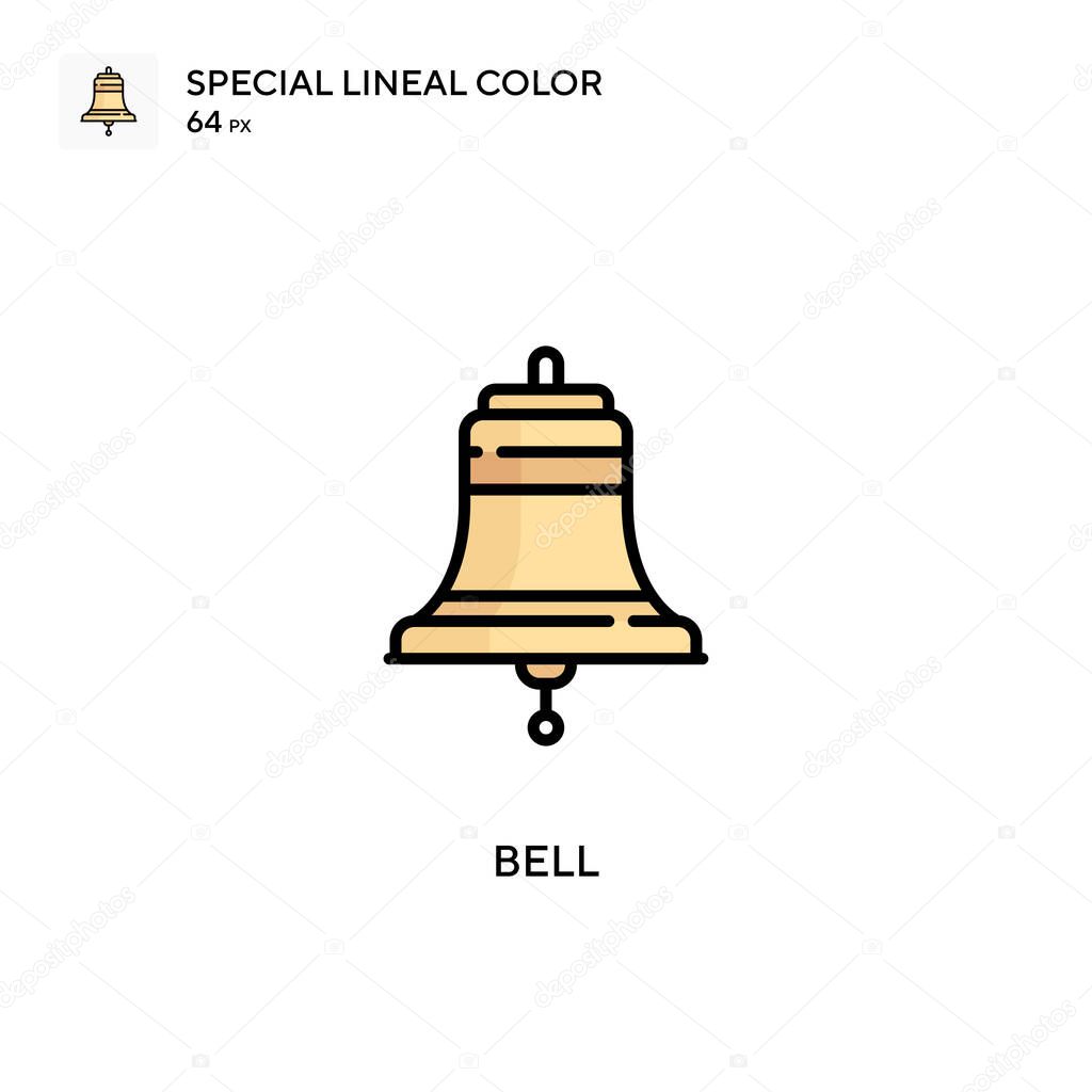 Bell Special lineal color icon. Illustration symbol design template for web mobile UI element. Perfect color modern pictogram on editable stroke.