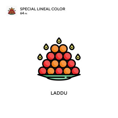 Laddu Özel Renk Simgesi. Web mobil UI ögesi için resimleme sembolü tasarım şablonu. Düzenlenebilir vuruş üzerine mükemmel renk modern pictogram.