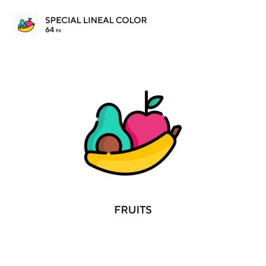 Fruits Special Lineal renk simgesi. Web mobil UI ögesi için resimleme sembolü tasarım şablonu. Düzenlenebilir vuruş üzerine mükemmel renk modern pictogram.