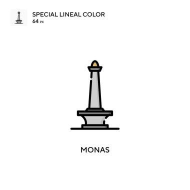 Monas Özel Renk Simgesi. Web mobil UI ögesi için resimleme sembolü tasarım şablonu. Düzenlenebilir vuruş üzerine mükemmel renk modern pictogram.