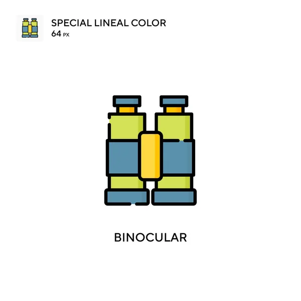 Icono Color Lineal Especial Binocular Plantilla Diseño Símbolo Ilustración Para — Vector de stock