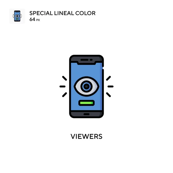 Viewers 스페셜 라이너 아이콘 디자인 모바일 요소를 템플릿 스트로크에 — 스톡 벡터