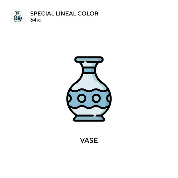 Vase Spezielles Lineares Farbsymbol Vorhanden Illustration Symbol Design Vorlage Für — Stockvektor