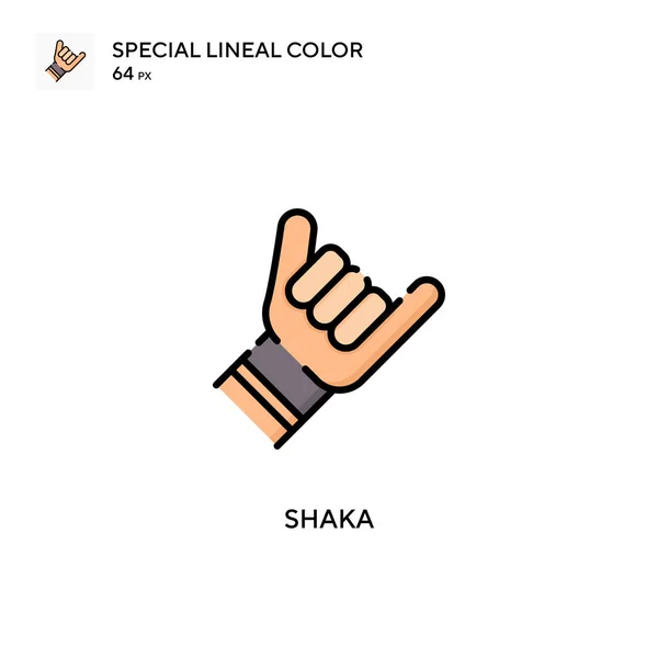 Shaka Különleges Lineáris Szín Ikon Illusztráció Szimbólum Design Sablon Web — Stock Vector