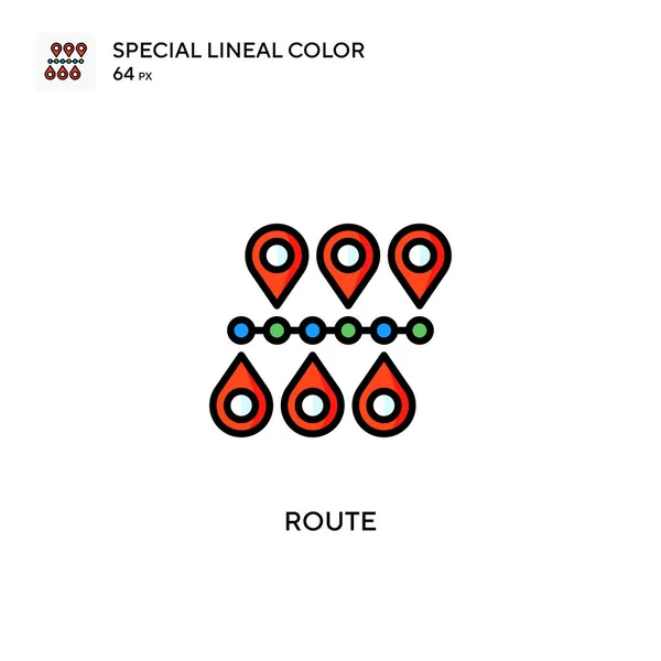 Route Spezielles Lineares Farbsymbol Illustration Symbol Design Vorlage Für Web — Stockvektor