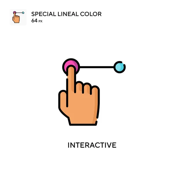 Etkileşimli Özel Doğrusal Renk Simgesi Web Mobil Ögesi Için Resimleme — Stok Vektör