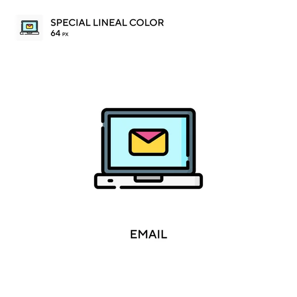 メール特殊線色アイコン WebモバイルUi要素用のイラスト記号デザインテンプレート 編集可能なストローク上の完璧な色現代ピクトグラム — ストックベクタ