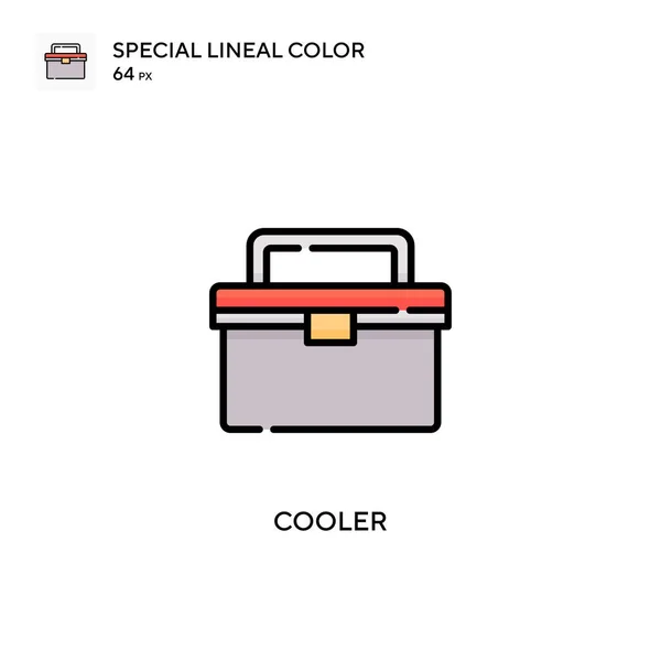 Cooler Ícone Cor Linear Especial Modelo Design Símbolo Ilustração Para — Vetor de Stock