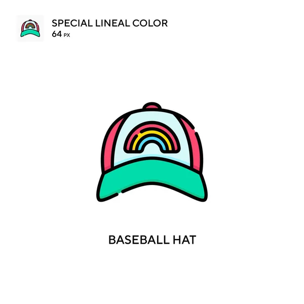 Baseball Kalap Különleges Lineáris Szín Ikon Illusztráció Szimbólum Design Sablon — Stock Vector