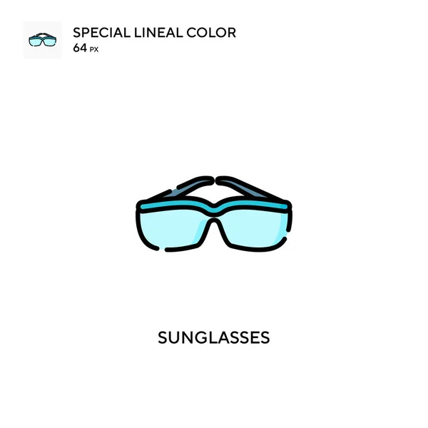 Gafas Sol Icono Especial Color Lineal Plantilla Diseño Símbolo Ilustración — Archivo Imágenes Vectoriales