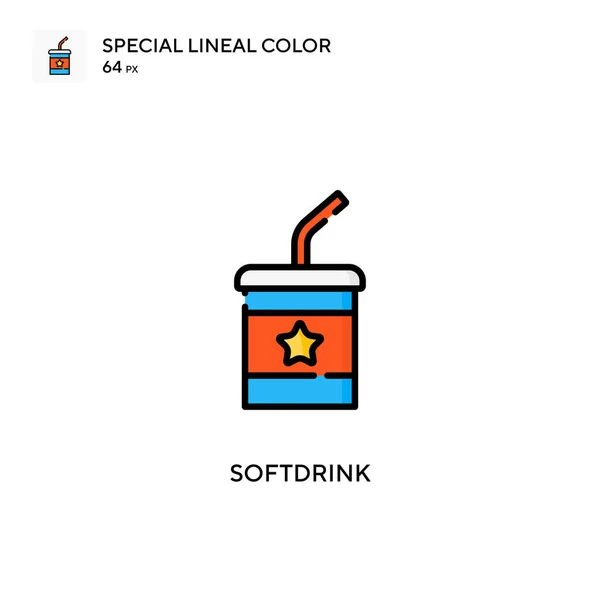 软饮料特殊系列色彩图标 Web移动Ui元素的说明性符号设计模板 关于可编辑笔画的完美色彩现代象形文字 — 图库矢量图片