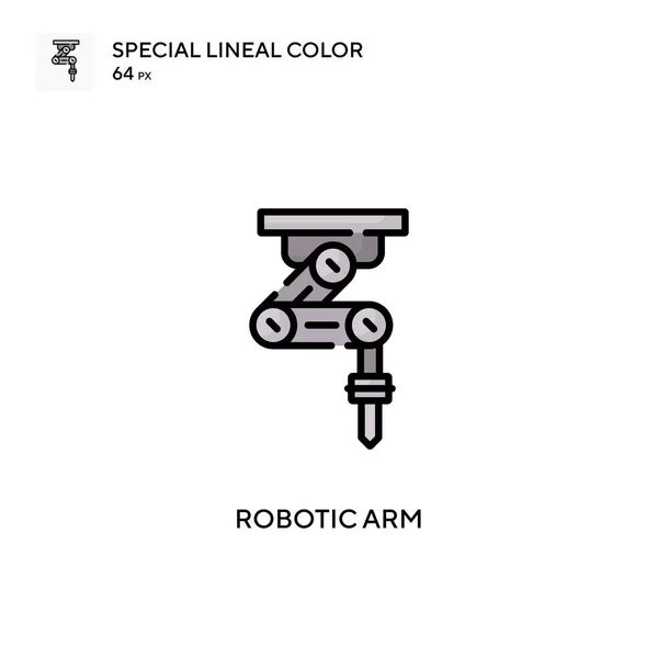 Braço Robótico Ícone Cor Linear Especial Modelo Design Símbolo Ilustração —  Vetores de Stock