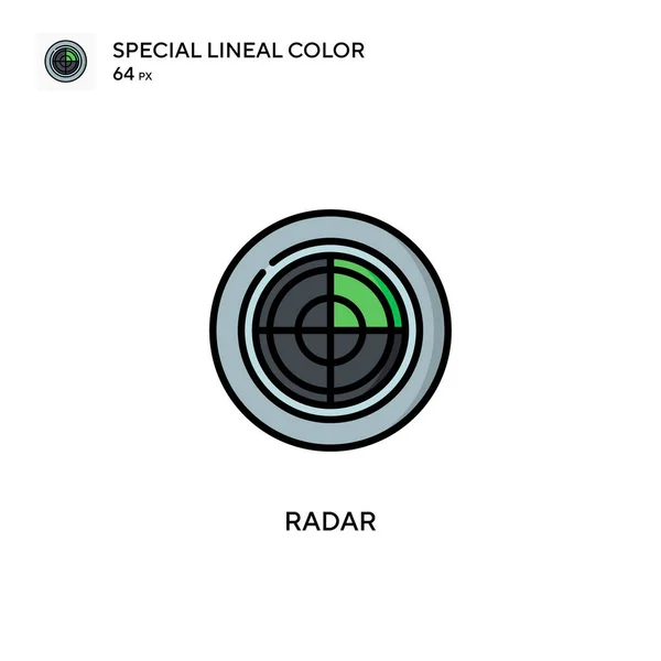 Radar Speciale Lijnkleur Icoon Illustratie Symbool Ontwerp Sjabloon Voor Web — Stockvector