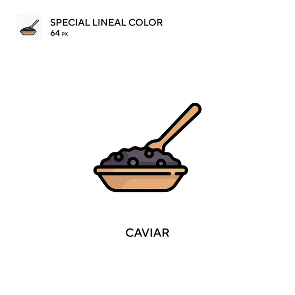 Caviar Special Lineal Color Icon Illustration Symbol Design Template Web — Stock Vector
