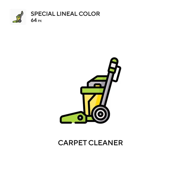Limpiador Alfombras Icono Color Lineal Especial Plantilla Diseño Símbolo Ilustración — Vector de stock