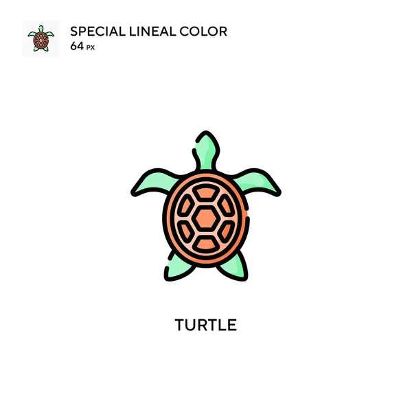 Turtle Special Lineal Color Icon Illustration Symbol Design Template Web — Stock Vector