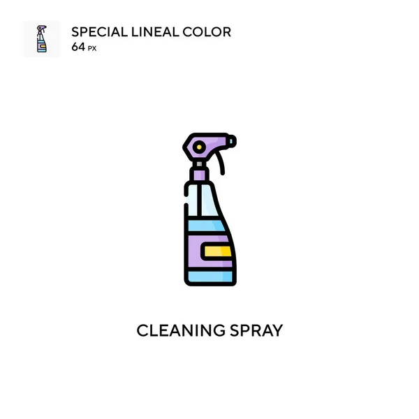 Spray Limpiador Icono Color Lineal Especial Plantilla Diseño Símbolo Ilustración — Vector de stock