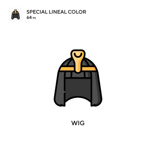 Wigスペシャルラインカラーアイコン WebモバイルUi要素用のイラスト記号デザインテンプレート 編集可能なストローク上の完璧な色現代ピクトグラム — ストックベクタ