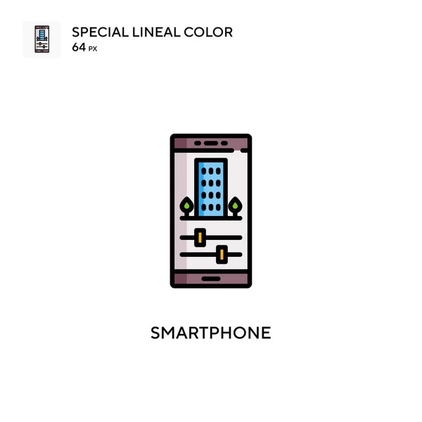 Smartphone Special Lineal Color Icon Illustration Symbol Design Template Web — Stock Vector