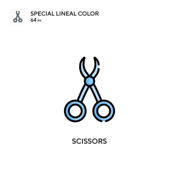 Schere Spezielles Lineares Farbsymbol Illustration Symbol Design Vorlage Für Web — Stockvektor