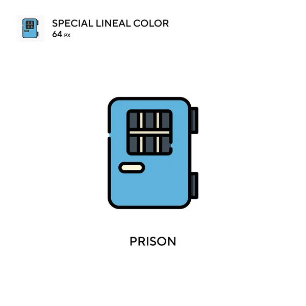 Prison Special Lineal Color Icon Illustration Symbol Design Template Web — Stock Vector