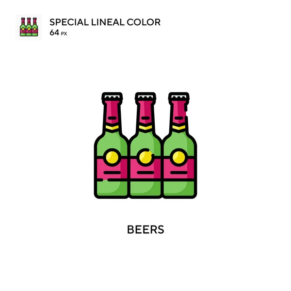 Bier Speciale Lijnkleur Icoon Illustratie Symbool Ontwerp Sjabloon Voor Web — Stockvector