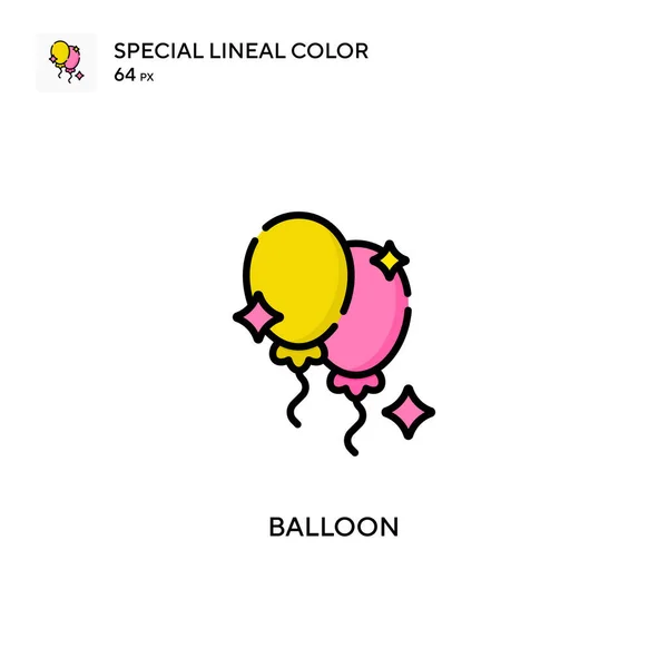 Globo Icono Especial Color Lineal Plantilla Diseño Símbolo Ilustración Para — Archivo Imágenes Vectoriales