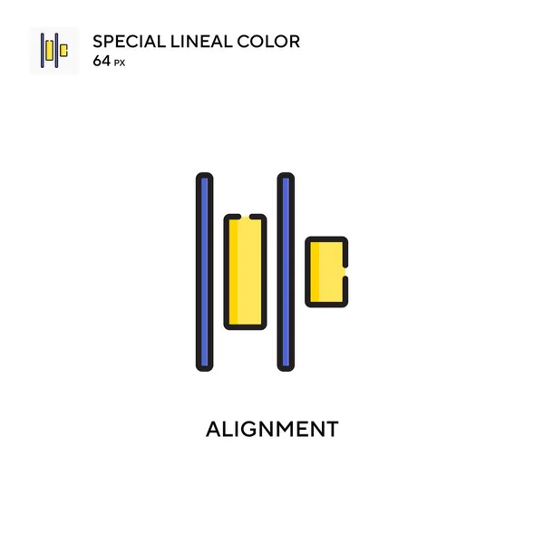 Ausrichtung Spezielles Lineares Farbsymbol Illustration Symbol Design Vorlage Für Web — Stockvektor