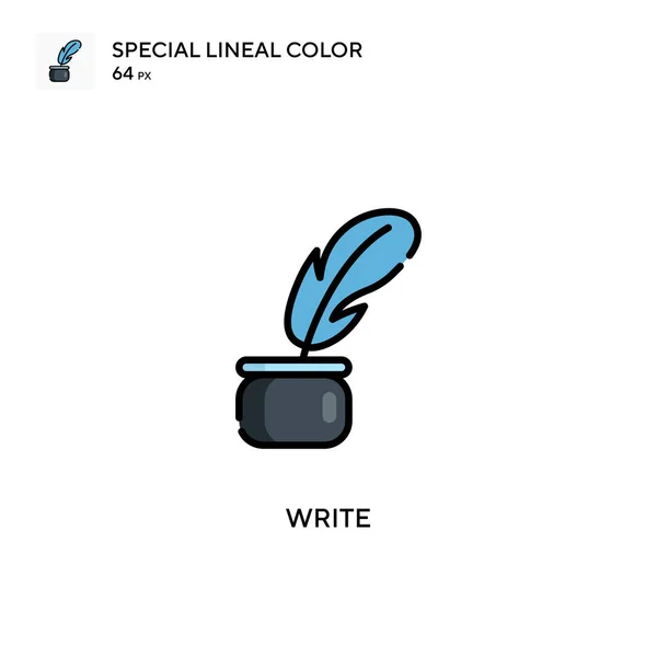 Escribe Icono Especial Color Lineal Plantilla Diseño Símbolo Ilustración Para — Vector de stock