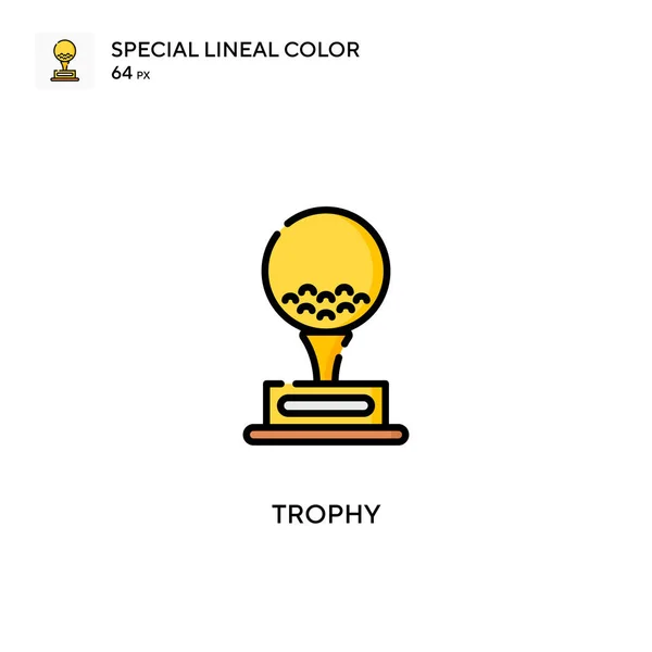 Trophy Speciale Lineal Kleur Pictogram Illustratie Symbool Ontwerp Sjabloon Voor — Stockvector