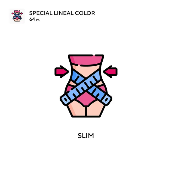 Slim Icono Color Lineal Especial Plantilla Diseño Símbolo Ilustración Para — Archivo Imágenes Vectoriales
