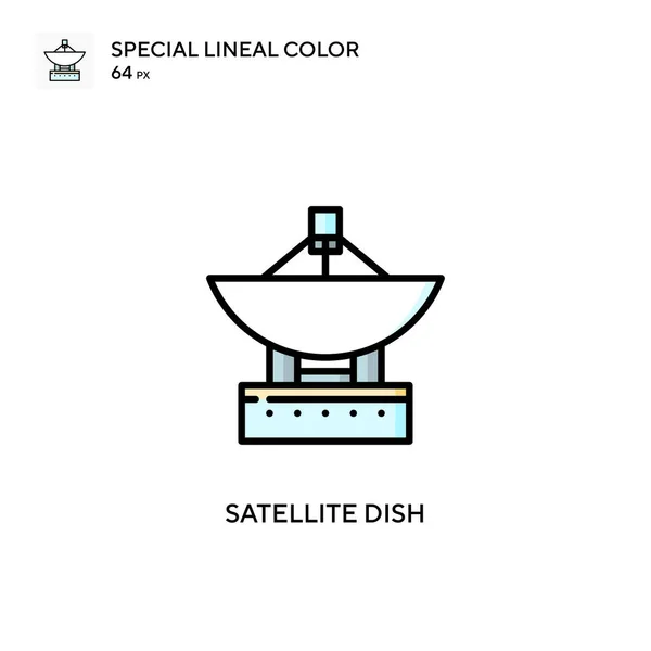 Satellite Dish Special Lineal Color Icon Illustration Symbol Design Template — Stock Vector