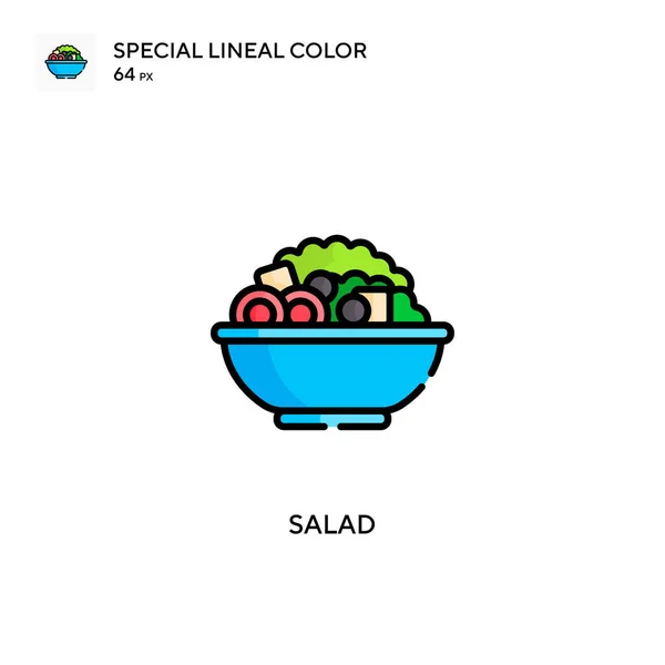 Salada Ícone Cor Linear Especial Modelo Design Símbolo Ilustração Para — Vetor de Stock