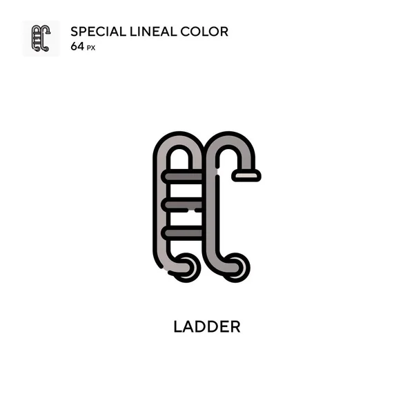 Stege Speciell Linjal Färg Ikon Illustration Symbol Design Mall För — Stock vektor