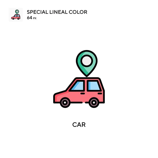 Coche Icono Color Lineal Especial Plantilla Diseño Símbolo Ilustración Para — Vector de stock