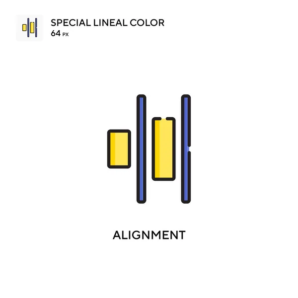 Ευθυγράμμιση Ειδικό Γραμμικό Εικονίδιο Χρώματος Εικονογράφηση Πρότυπο Σχεδιασμού Συμβόλων Για — Διανυσματικό Αρχείο