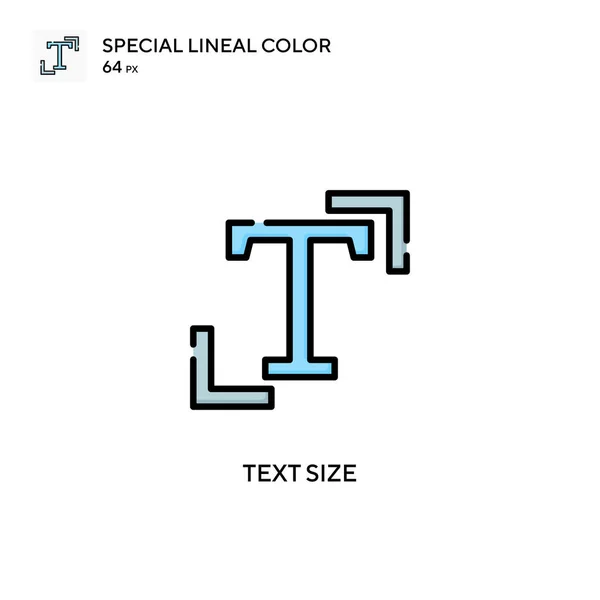 Szöveg Mérete Különleges Lineáris Szín Ikon Illusztráció Szimbólum Design Sablon — Stock Vector
