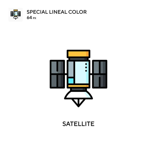 Satelliet Speciale Lineal Kleur Pictogram Illustratie Symbool Ontwerp Sjabloon Voor — Stockvector