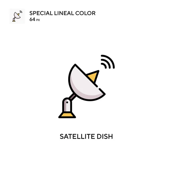 Satellite Dish Special Lineal Color Icon Illustration Symbol Design Template — Stock Vector